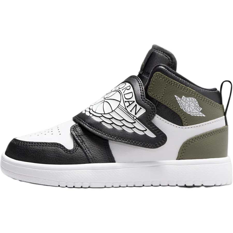 Jordan Jordan Mid top Children's Basketball Shoes Black Green Children Aged 3 7 Years Old