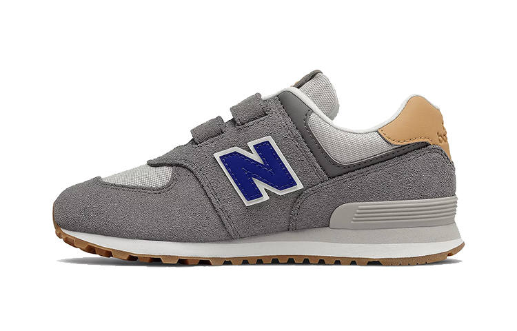 New Balance New Balance NB 574 Comfortable Cushioning, Wear Resistant Low top Kids' Running Shoes Yellow Gray Kids'