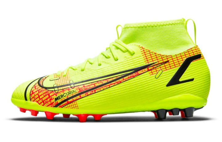 Nike Nike Mercurial Superfly 8 Coverage Mid top Kids' Soccer Shoes Neon Green Kids'