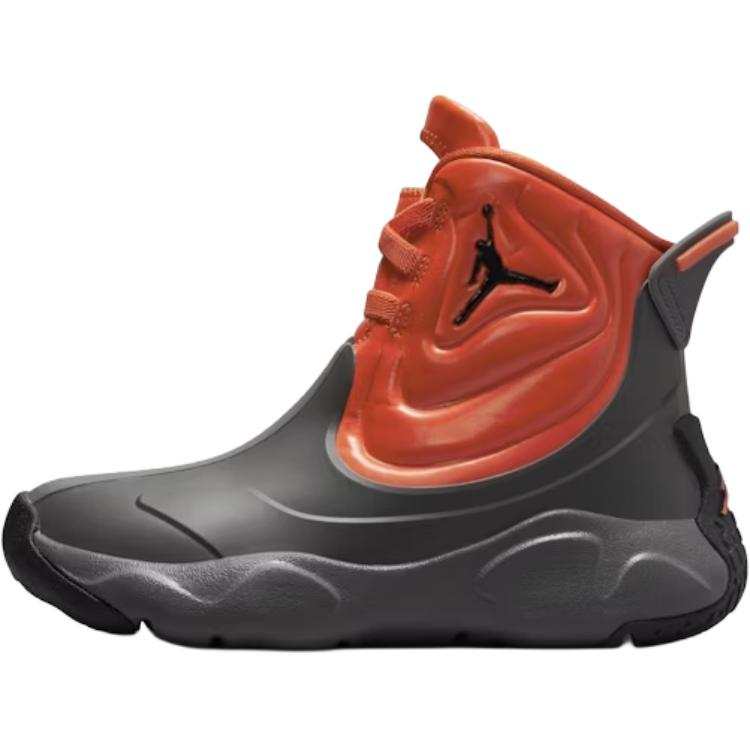 Jordan Jordan Drip 23 Abrasion Resistant Mid top Kids' Outdoor Shoes Orange Gray Children Aged 3 7 Years Old
