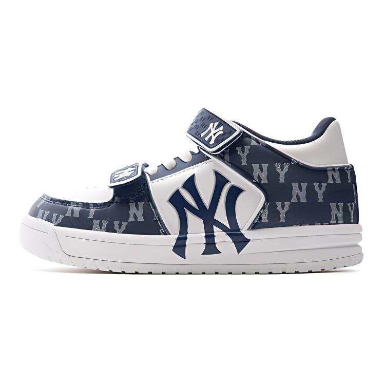 MLB Chunky Slip Resistant Abrasion Resistant Slip Resistant Abrasion Resistant Low top Kids Lifestyle Shoes Blue White