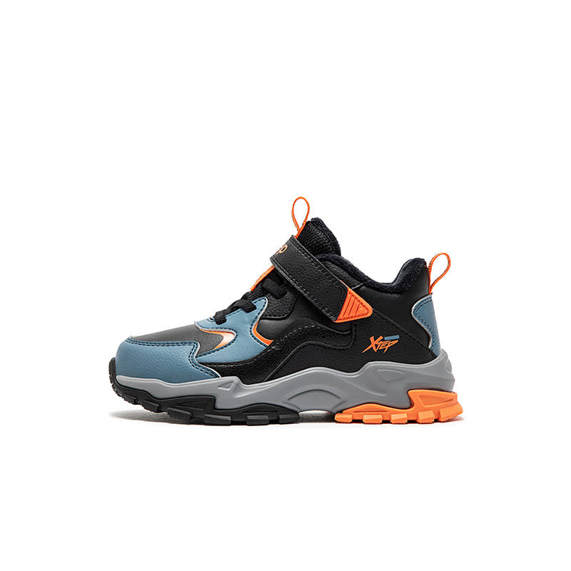 XTEP Cushioning Low top Kids Lifestyle Shoes Blue Orange Children Aged 3 7 Years Old