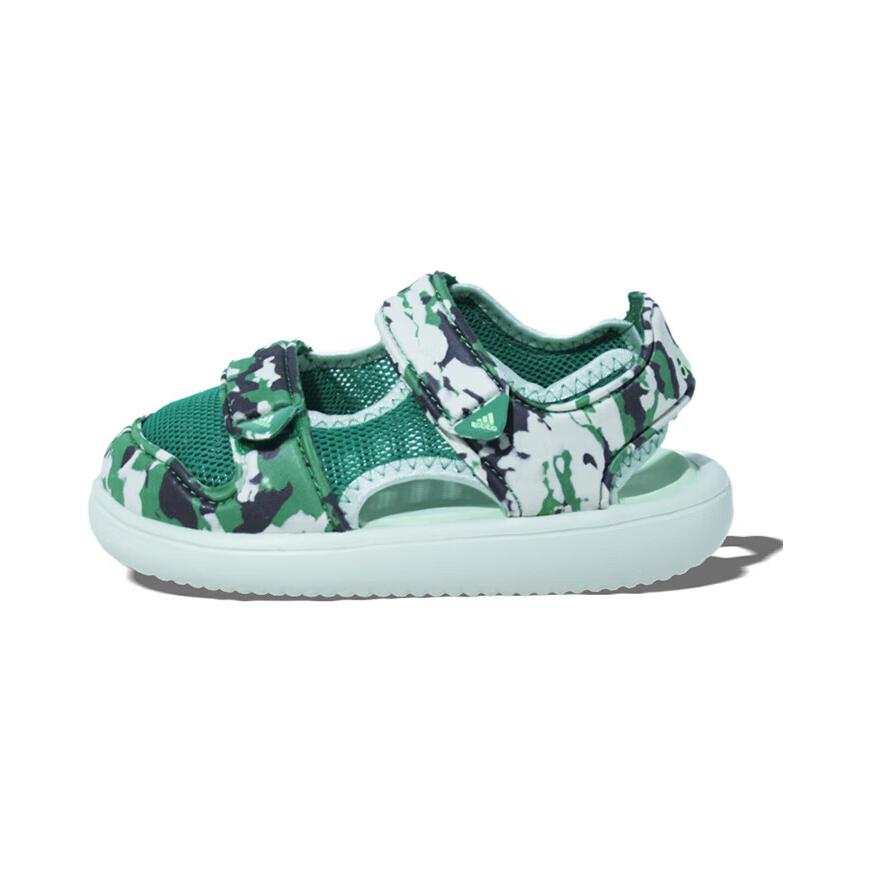 Adidas Adidas Slip Resistant Abrasion Resistant Children's Sandals Green Children Aged 3 7 Years Old
