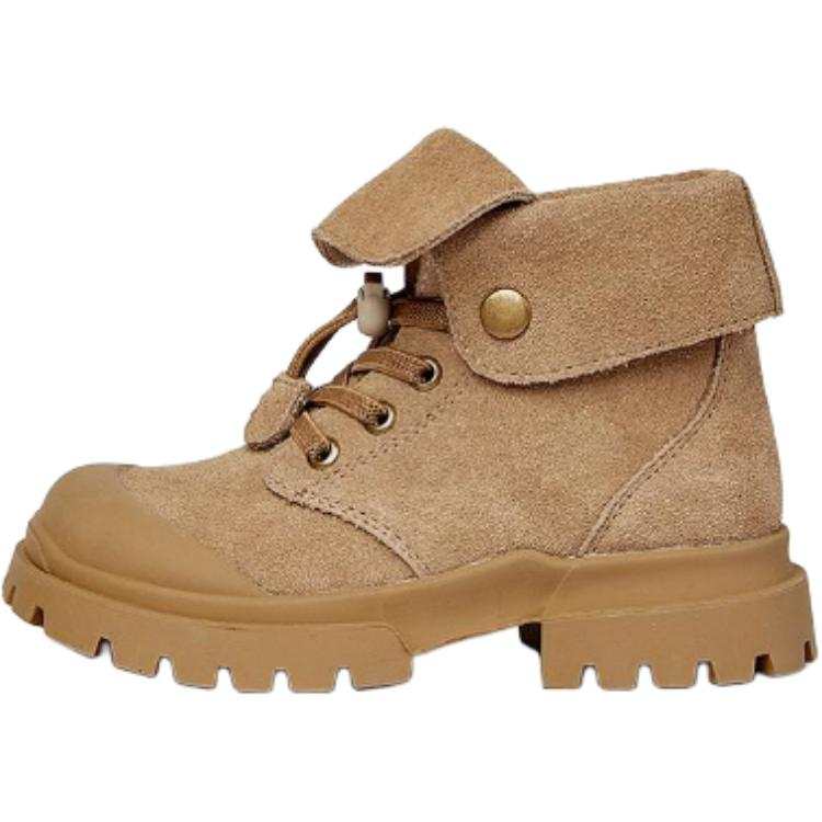 Snoffy Fleece Lined, Cow Suede, Workwear Lapel Abrasion Resistant Balance Kids' Boots Kids' Khaki Brown