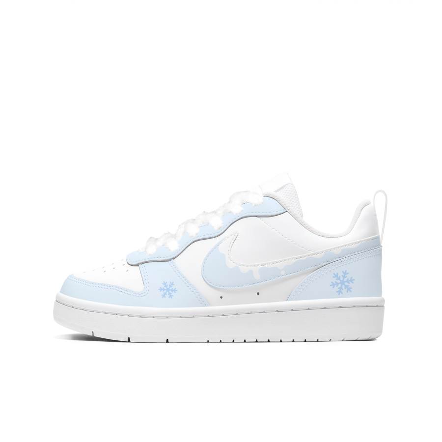 Nike Nike Court Borough Winter Snowflake Slip Resistant Abrasion Resistant Kids' Skateboarding Shoes Teenagers