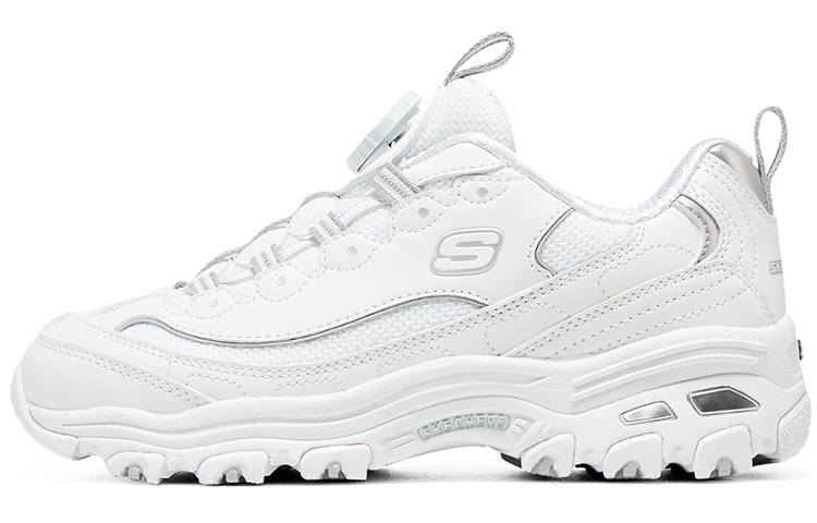 Skechers Cushioning Low top Kids Lifestyle Shoes White Silver