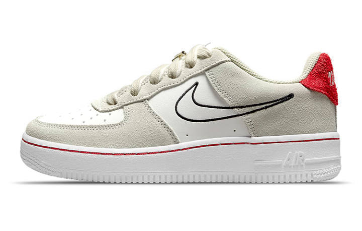Nike Air Force 1 LV8 S50 GS 'Light Stone University Red'