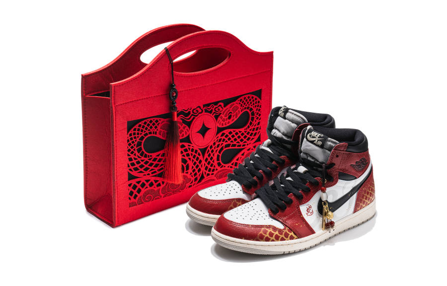 Jordan Jordan Air Jordan 1 High top Children's Basketball Shoes Red Teenagers