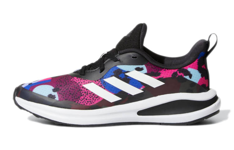 Adidas Adidas Fortarun Slip Resistant Abrasion Resistant Low top Running Shoes Black Teenagers