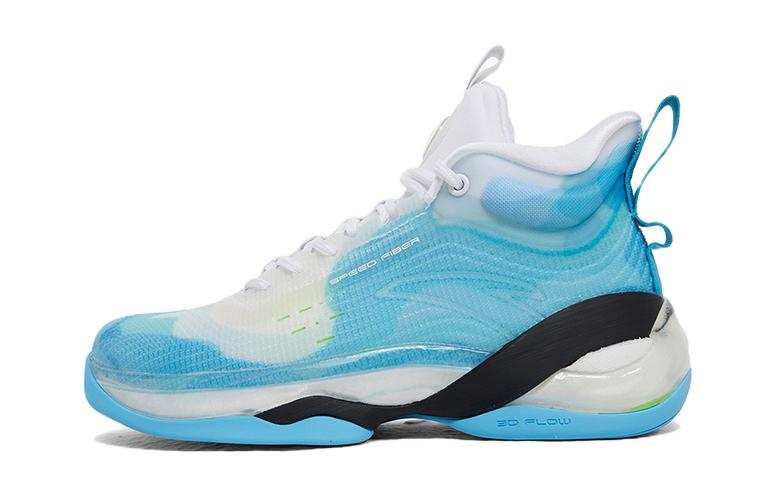 Antakids Anta KT7 Nitrogen Technology Fabric Cushioning, Wear Resistant High top Performance Basketball Shoes White Blue