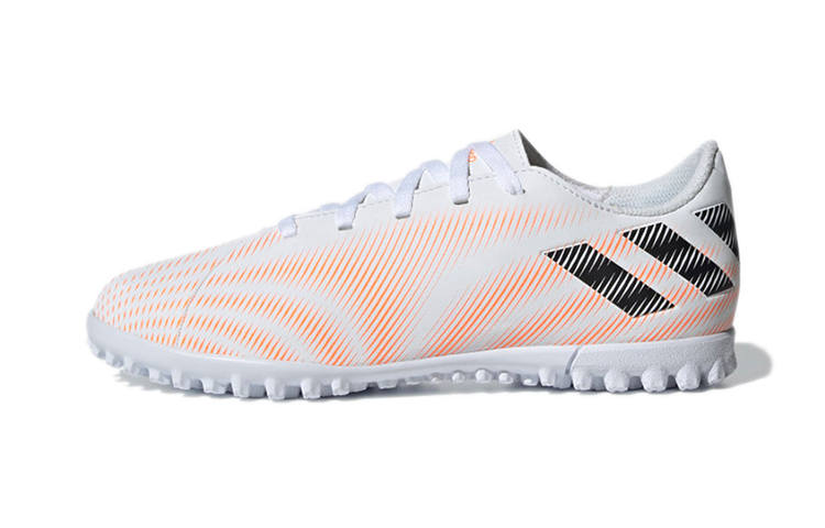 Adidas Adidas Nemeziz 4 Turf Boots Abrasion Resistant Low top Kids' Soccer Shoes White Orange Children Aged 3 7 Years Old