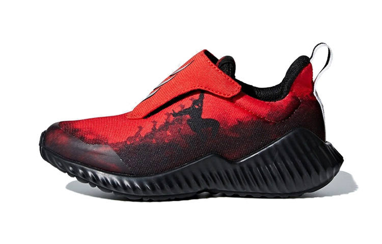Adidas Adidas Fortarun Spider Man AC K Spider Man Slip Resistant Low top Kids' Running Shoes Red Black