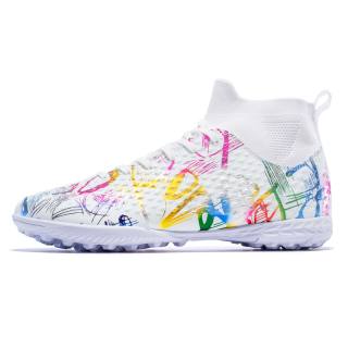RUIYUNKA Lightweight Cushioning Abrasion Resistant High top Kids' Soccer Shoes Teenagers