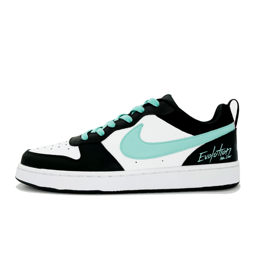Nike Nike Court Borough Breeze Floral Synthetic Leather Low top Kids' Skateboarding Shoes Light Green