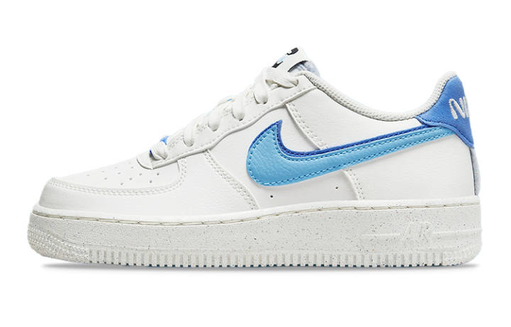 Nike Nike Air Force 1 Low 82 Double Swoosh White Medium Blue GS