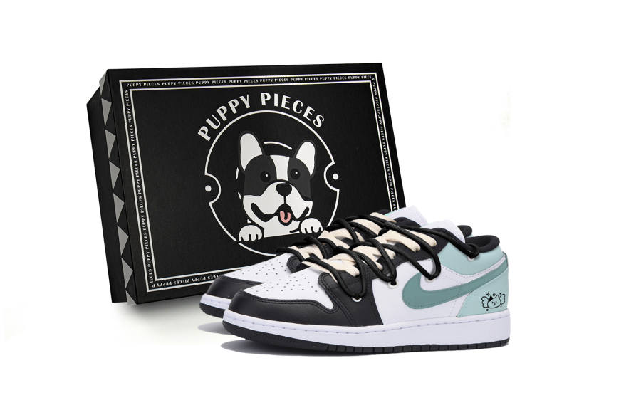 Jordan Jordan Air Jordan 1 Special Shoe Box Slip Resistant Low top Children's Basketball Shoes Black Green Teenagers