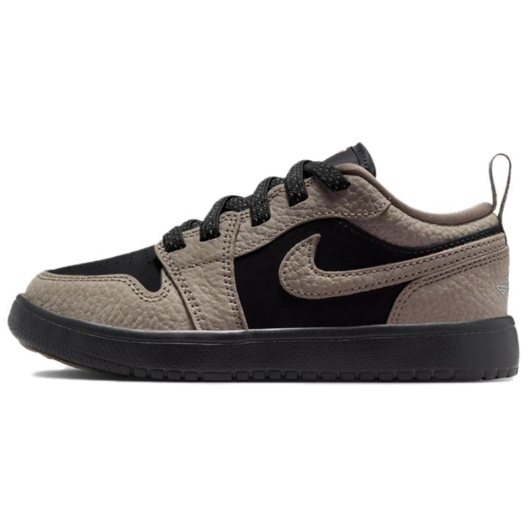 Jordan Jordan Air Jordan 1 Low top Children's Basketball Shoes Black Umber Children Aged 3 7 Years Old