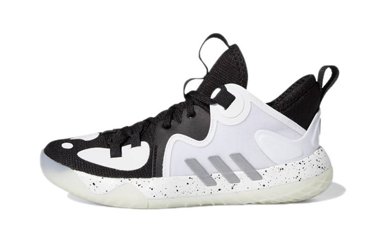 Adidas Adidas Harden Stepback 2 Breathable Low top Performance Basketball Shoes White Black Children Aged 3 7 Years Old