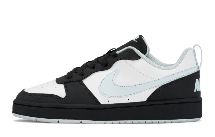 Nike Nike Court Borough Slip Resistant Abrasion Resistant Low top Kids' Skateboarding Shoes Black White Teenagers
