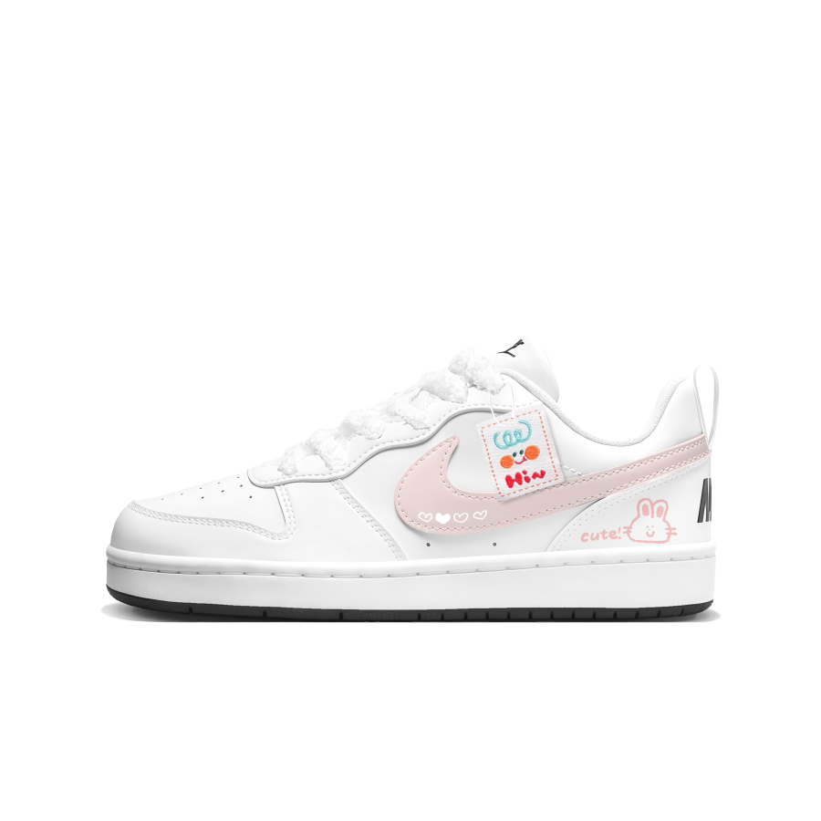 Nike Nike Court Borough Synthetic Leather Slip Resistant Abrasion Resistant Slip Resistant Abrasion Resistant Low top