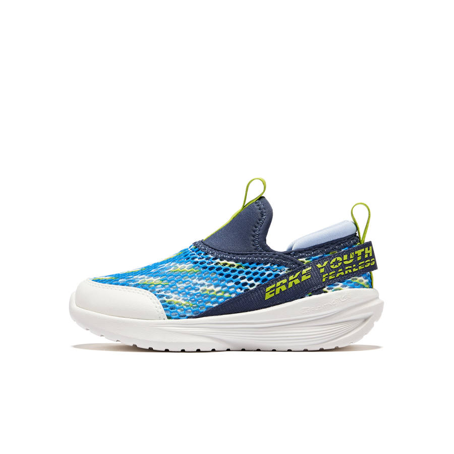 ERKE KIDS Summer Synthetic Leather, Textile Slip Resistant Breathable Lightweight Cushioning Low top