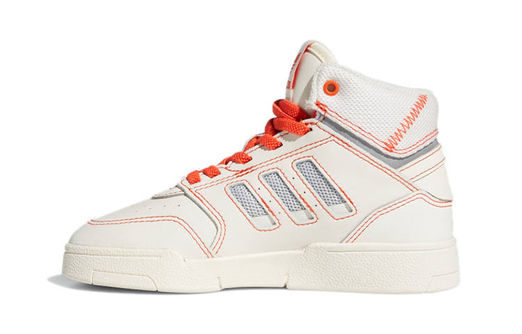 Adidas Originals Drop Step Casual High top Kids' Skateboarding Shoes Ecru Children Aged 3 7 Years Old
