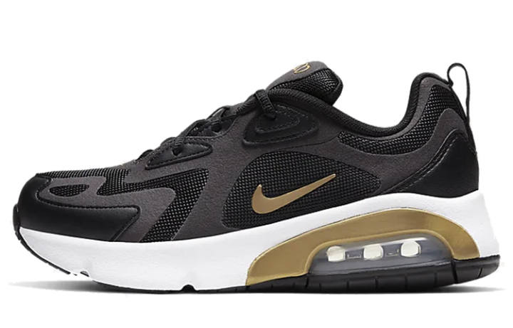 Nike Nike Air Max 200 Black Metallic Gold GS