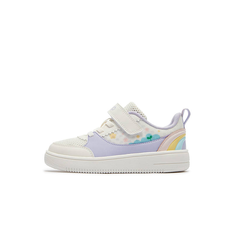 XTEP Slip Resistant Abrasion Resistant Low top Skateboard Shoes Sail White Snow Blue Purple Kids'