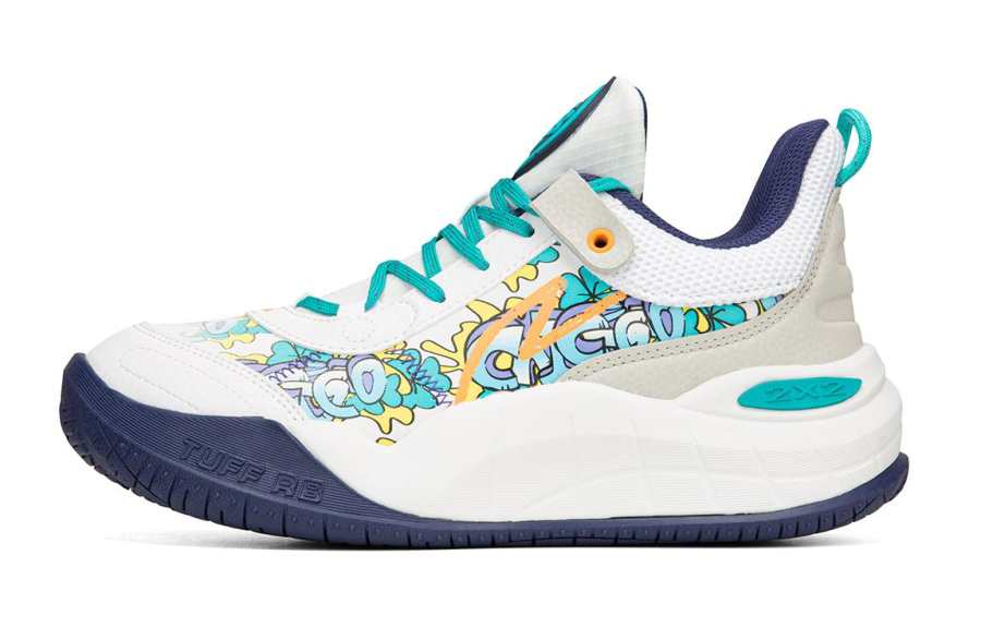 Li-Ning YOUNG Li Ning YOUNG Thunder Rim Low Lighting Abrasion Resistant Breathable Mid top Basketball Shoes White Gray Teenagers