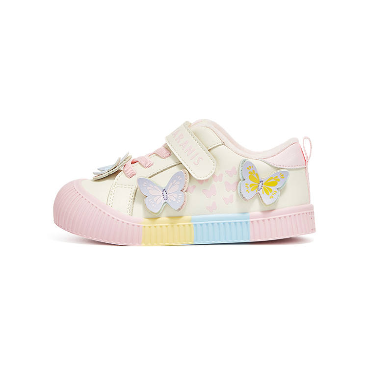 TARANIS Winter Fleece Lined Thermal Kindergarten Shoes, Slip Resistant Abrasion Resistant, Girls Low top