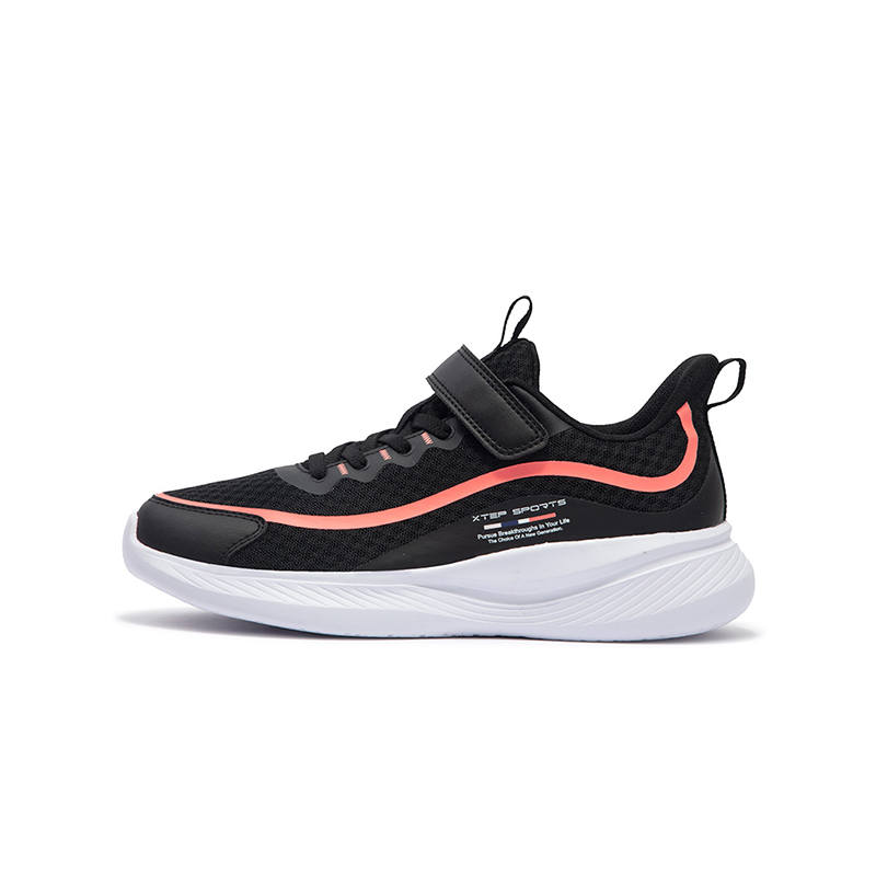 XTEP Low top Running Shoes Black Fluorescent Peach Red Teenagers