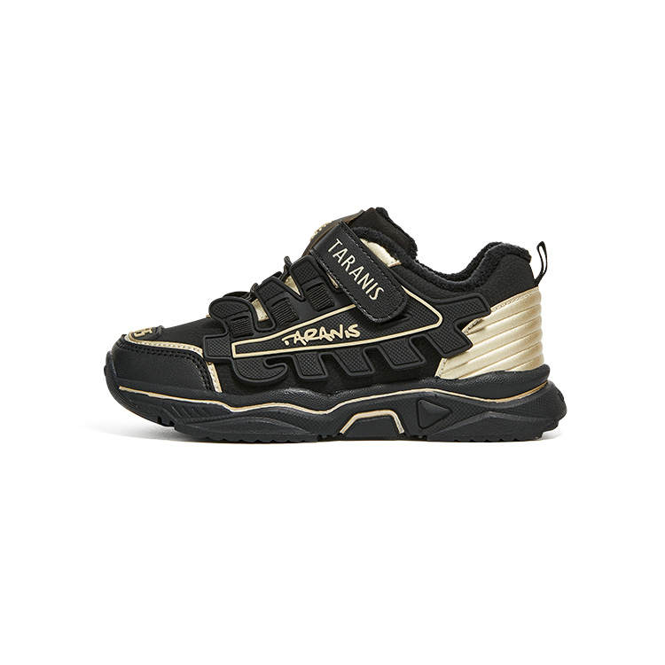 TARANIS Winter Fleece Lined Thermal Outdoor Sports Shoes, Slip Resistant Abrasion Resistant Kindergarten Shoes, Boys
