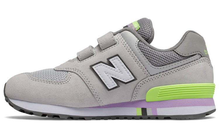 New Balance New Balance NB 574 Low top Cushioning Kids Lifestyle Shoes Gray Green Purple Teenagers