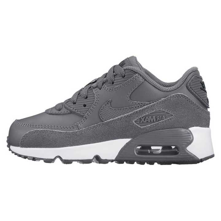Nike Nike Air Max 90 Synthetic Leather Soft And Comfortable Low top Kids' Running Shoes Gray Children Aged 3 7 Years Old