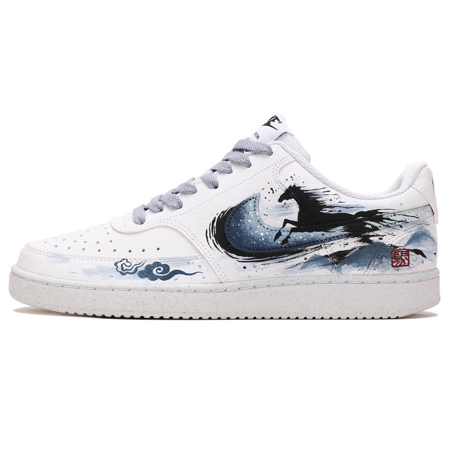 Nike Nike Court Vision 1 Abrasion Resistant Abrasion Resistant Low top Skateboard Shoes Men's Blue White