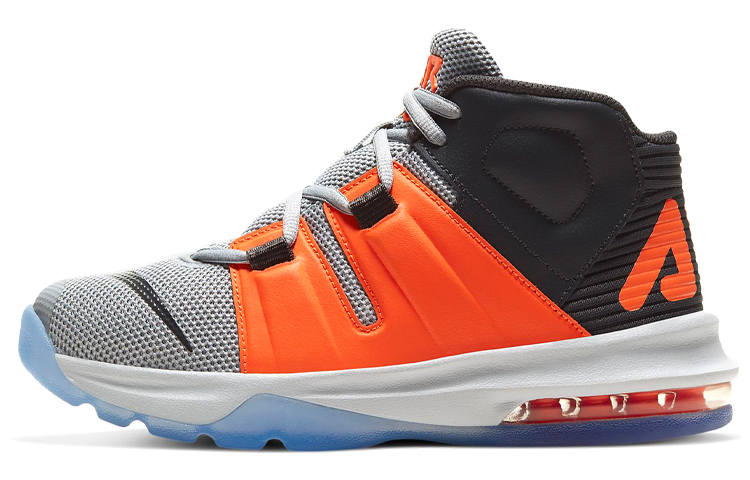 Nike Nike Air Max Charge Cushioning Abrasion Resistant Mid top Vintage Basketball Shoes Gray Black Orange Unisex