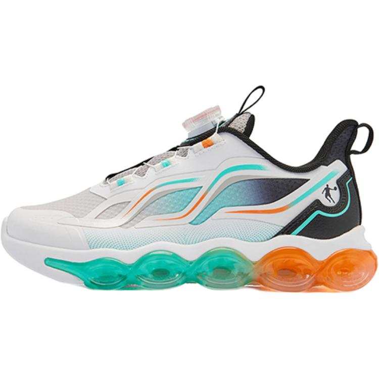 QIAODAN Low top Running Shoes Jordan White/Mist Gray Teenagers