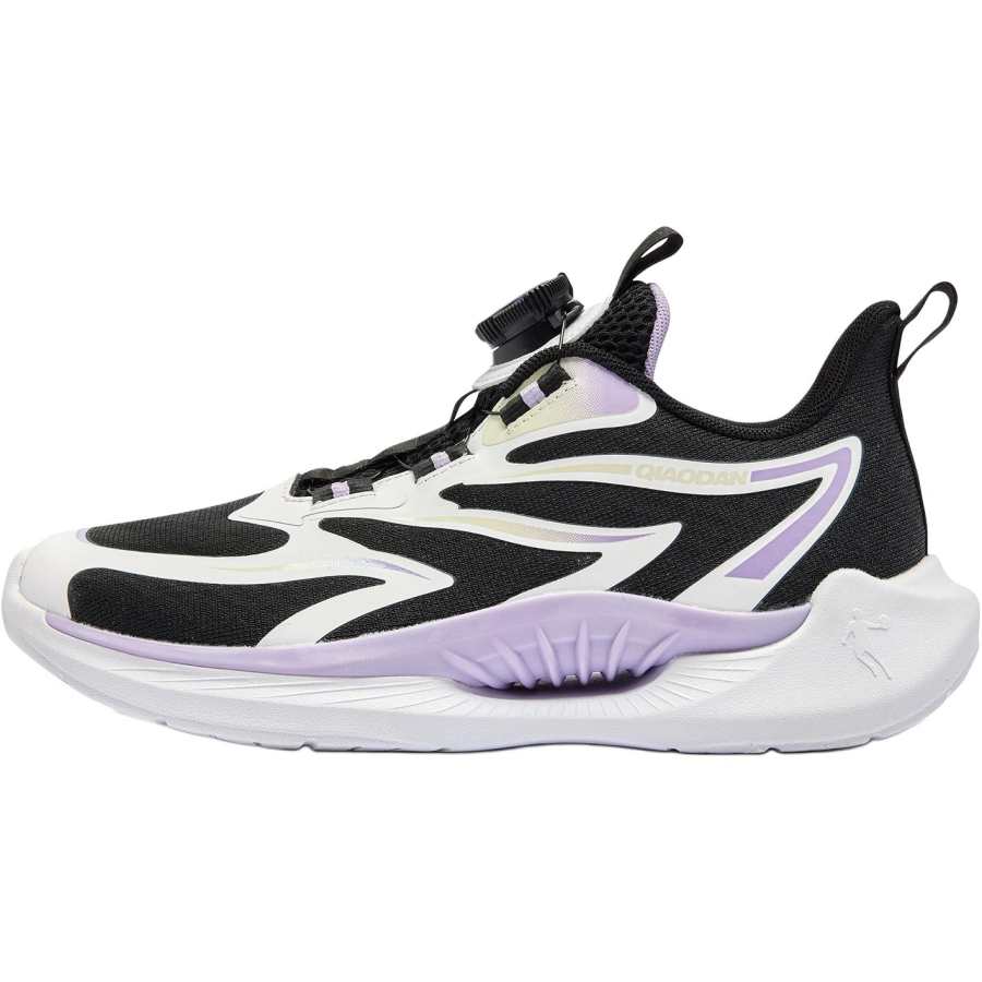 QIAODAN Low top Running Shoes Black White Purple Teenagers