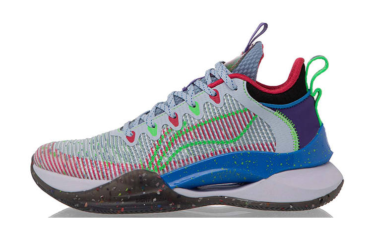 Li-Ning YOUNG Li Ning YOUNG Fabric Slip Resistant Cushioning Abrasion Resistant Rebound Breathable Mid top Basketball Shoes White