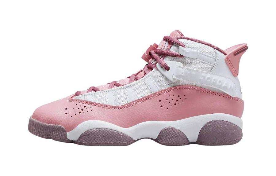 Jordan Jordan Air Jordan 6 Rings Mid top Basketball Shoes Pink Unisex