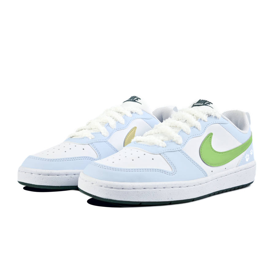 Nike Nike Court Borough Low Recraft Bg Slip Resistant Abrasion Resistant Low top Kids' Skateboarding Shoes Blue Teenagers