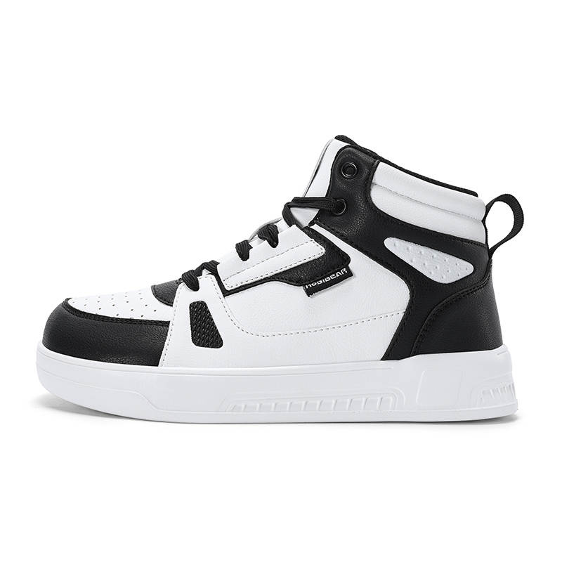 HOBIBEAR Wide Head Fleece Lined Mid Top Skateboard Shoes Unisex