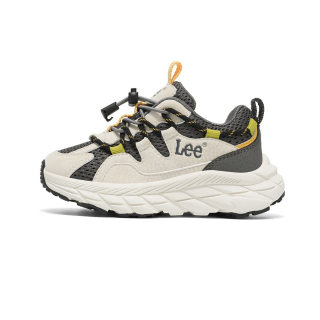 LEE KIDS Synthetic Leather, Textile Low top Kids Lifestyle Shoes Gray Beige Kids'