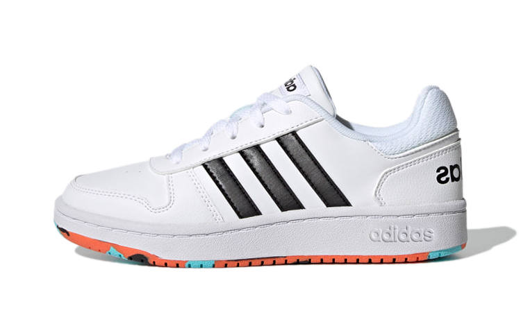 adidas neo Hoops 2.0 White Black Kids
