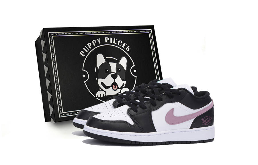 Jordan Jordan Air Jordan 1 Slip Resistant Low top Children's Basketball Shoes Black Teenagers