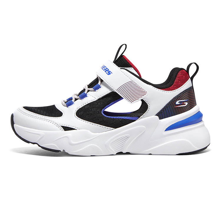 Skechers Bobs Comfortable Outdoor Hook and Loop Closure Kids Lifestyle Shoes Red Blue White Teenagers