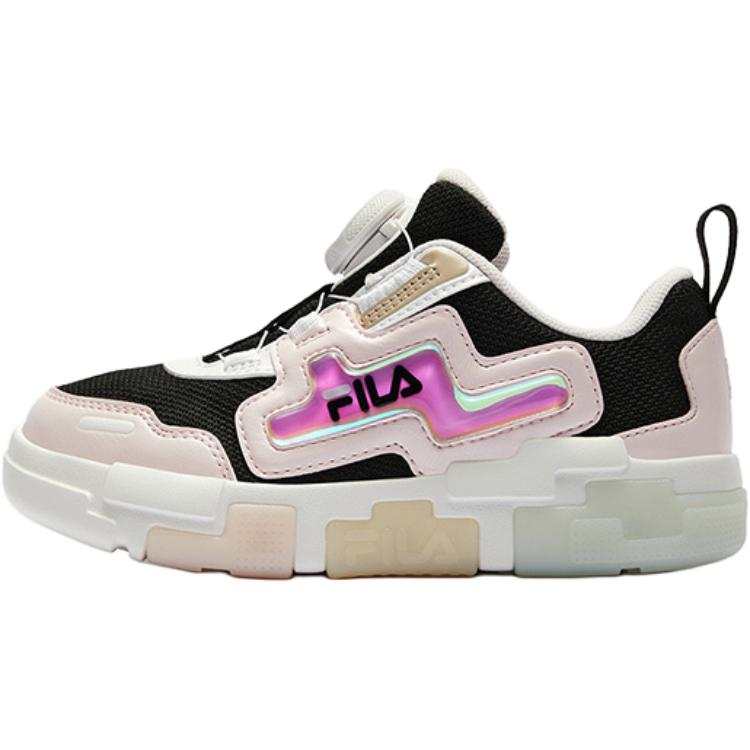 FILA KIDS BOA Abrasion Resistant Low top Kids' Training Shoes Black/Mist Pink Children Aged 3 7 Years Old