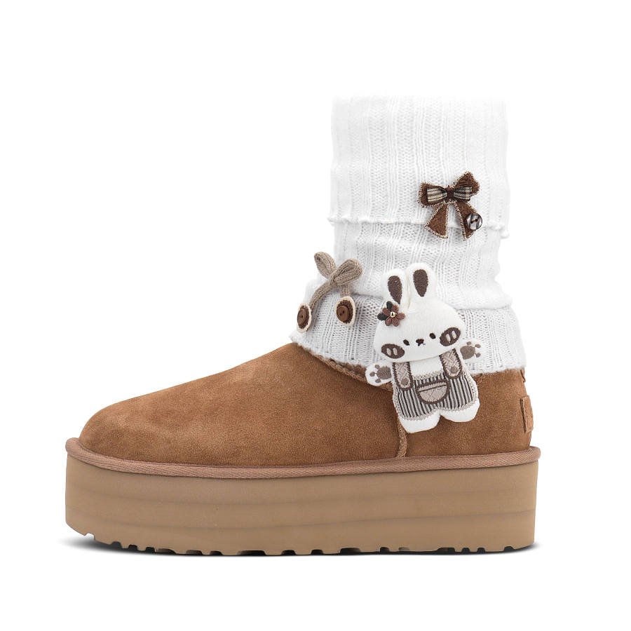 UGG UGG Snow Boots Women's Brown White Colorway