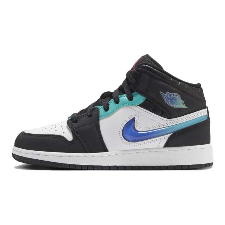 Jordan Jordan Air Jordan 1 Mid top Basketball Shoes Black White Unisex