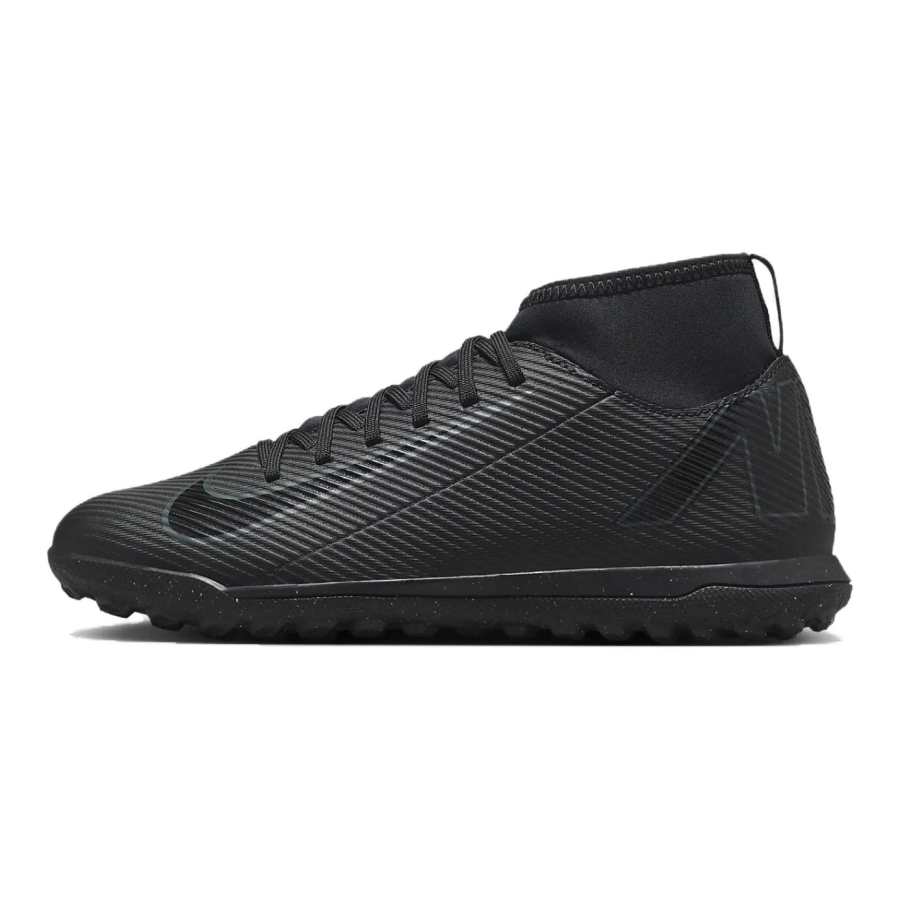 Nike Nike Mercurial Superfly 10 Slip Resistant Abrasion Resistant High top Kids' Soccer Shoes Black Kids'